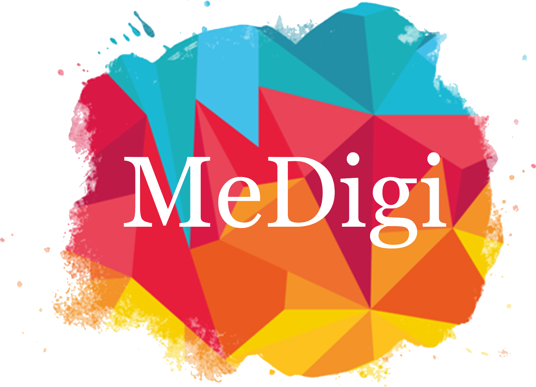 MeDigi faceted polygon logo mark